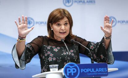 La presidenta del PP valenciano, Isabel Bonig.