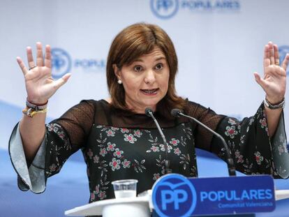 La presidenta del PP valenciano, Isabel Bonig.