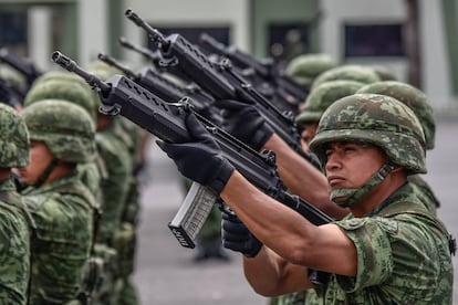 Militares mexicanos, el pasado- mes de octubre. 