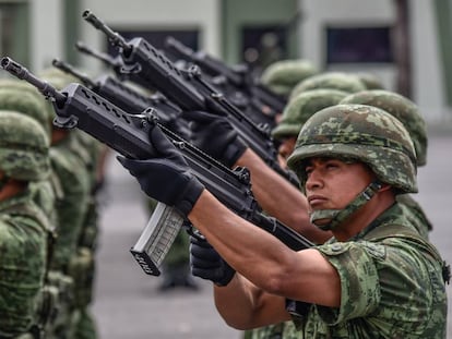 Militares mexicanos, el pasado- mes de octubre. 