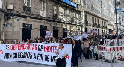 Manifestación de las dependientas de Inditex el pasado domingo 6 de noviembre en la ciudad de A Coruña.
