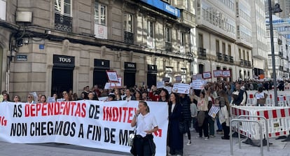 Manifestación de las dependientas de Inditex el pasado domingo 6 de noviembre en la ciudad de A Coruña.