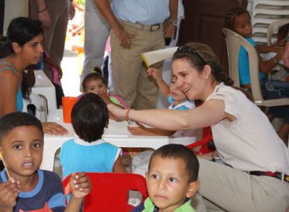 La infanta Elena, durante su visita a Colombia