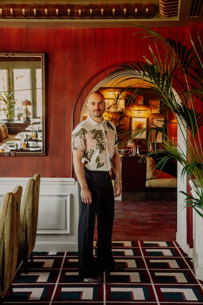 Architect and designer Hugo Toro, photographed in Mas Candille’s La Table des Pins restaurant.