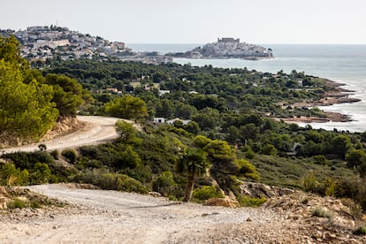 Vista de Peñíscola, desde la Serra d'Irta.