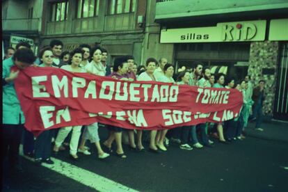 Manifestación de las empaquetadoras.