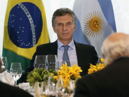 Macri en reuni&oacute;n con empresarios brasile&ntilde;os. 
 