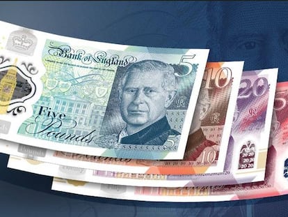 El diseño de los nuevos billetes británicos.