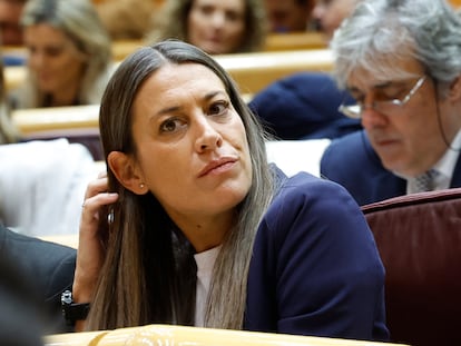 La portavoz de Junts, Miriam Nogueras, en el pleno del Congreso que se celebró el día 10 en el hemiciclo del Senado.