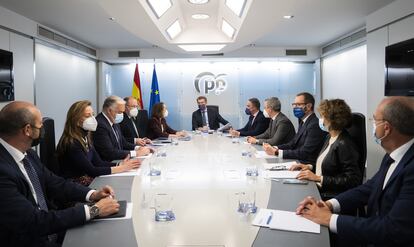Reunión del comité de dirección del PP, este lunes. David Mudarra (PP)