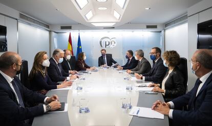 Reunión del comité de dirección del PP, este lunes. David Mudarra (PP) 