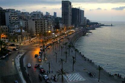 La Corniche de Beirut, intacta antes de los destrozos causados por los ataques israelíes