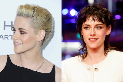 Kristen Stewart. La actriz principal de la saga 'Crepúsculo' alcanzó el éxito con un largo cabello moreno. Seguramente con la idea de alejarse del personaje adolescente con debilidad por los seres sobrenaturales que le dio fama, se cortó y cambió de color a un rubio intenso cuando cerró aquel capítulo. Desde entonces ha apostado por los cortes y los peinados más atrevidos, como el 'mullet' del que presume actualmente.