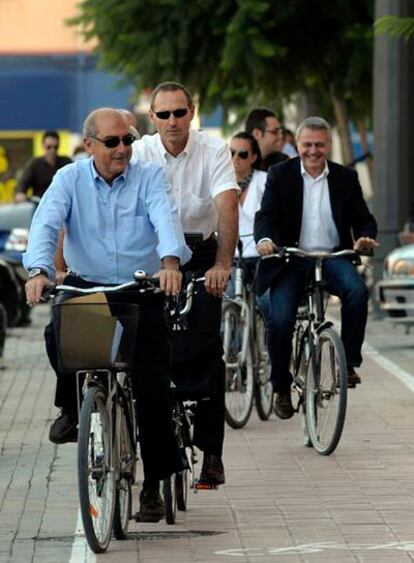 Alfonso Novo, ayer, durante la ruta informativa.