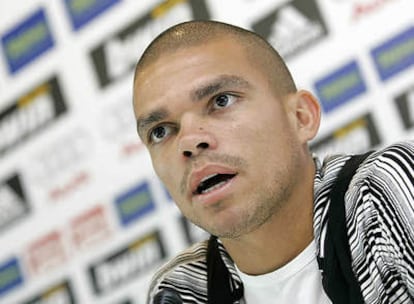 Pepe, durante la conferencia de prensa
