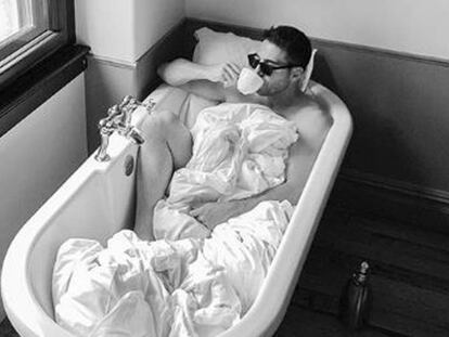 Miguel Ángel Silvestre, en una foto publicada en su Instagram por San Valentín.