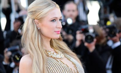 Paris Hilton, en la alfombra roja de Cannes.