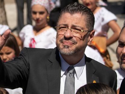 El presidente de Costa Rica, Rodrigo Chaves, durante un acto público.