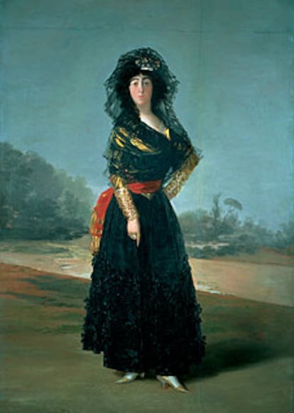 <i>Duquesa de Alba con mantilla</i>, de Goya.