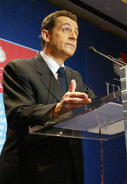 Nicolas Sarkozy, en uno de los mítines a favor del <i>sí </i>en el referéndum francés.