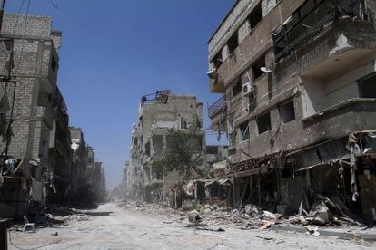 El suburbio de Mleiha, a 10 kil&oacute;metros al sureste de Damasco, el pasado 15 de agosto. 