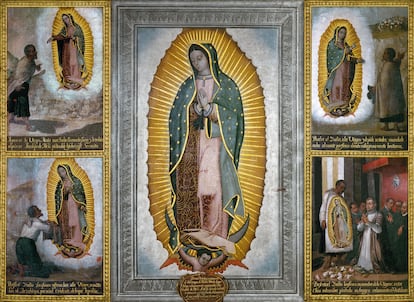 'Nuestra Señora de Guadalupe con cuatro apariciones', de José Juárez
en el Monasterio de Concepcionistas Franciscanas de Ágreda (Soria).
