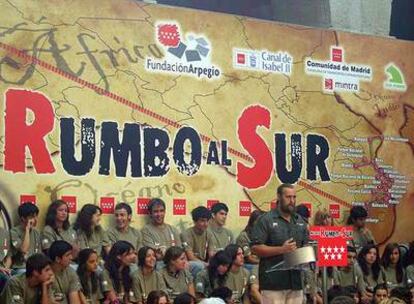 Telmo Aldaz de la Quadra-Salcedo, durante la presentación del viaje.