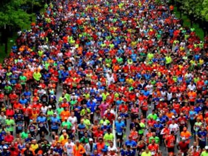 Participantes en la maratón de Madrid