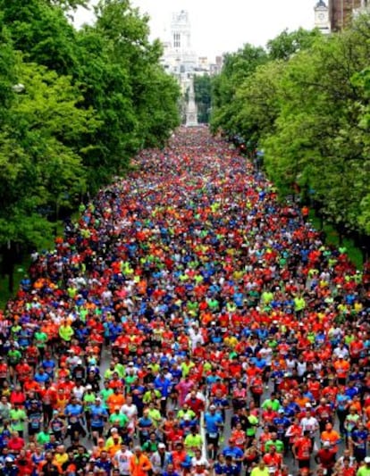 Participantes en la maratón de Madrid