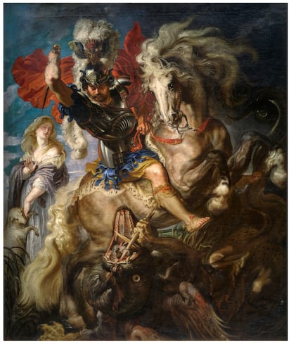 Cuadro 'Lucha de san Jorge y el dragón' de Rubens