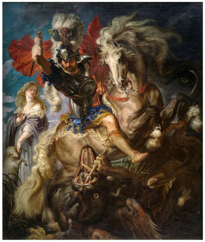 Cuadro 'Lucha de san Jorge y el dragón' de Rubens