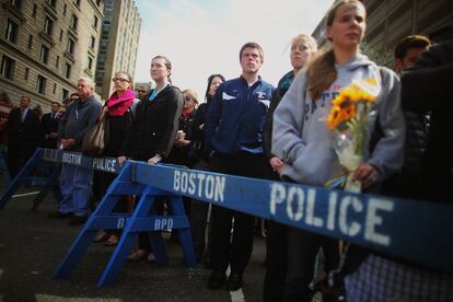 Homenaje a las víctimas en Copley Square, en Boston.
