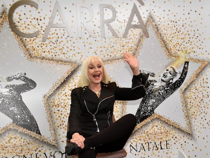 Raffaella Carrà, en la presentación de su album 'Ogni volta che e Natale', en 2018.