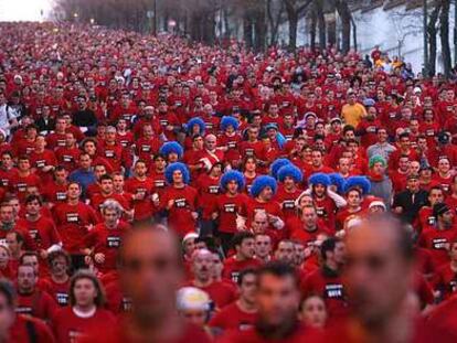 Corredores durante la San Silvestre vallecana