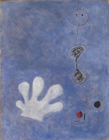 'El guante blanco' de 1925 es un ejemplo del trabajo de Joan Miró antes de que formara el Grupo Cobra en 1948.