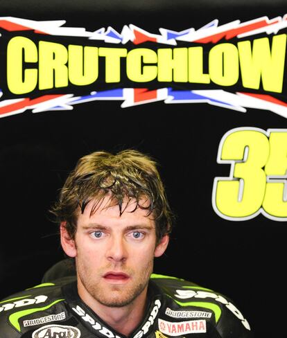 Cal Crutchlow, antes de rodar en Montmeló.