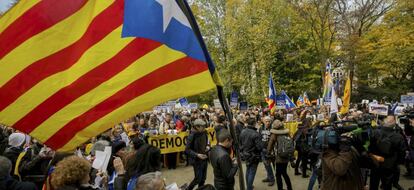 Manifestación independentista, el lunes en Bruselas