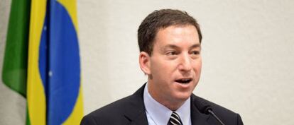 El reportero Glenn Greenwald, en Brasilia la semana pasada.