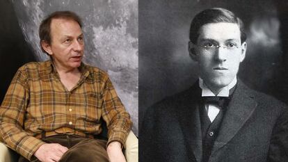 Michel Houellebecq (izquierda) y H. P. Lovecraft.