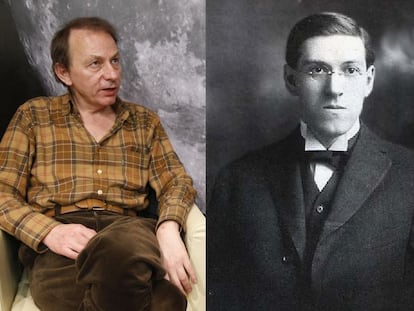 Michel Houellebecq (izquierda) y H. P. Lovecraft.