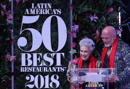 María Elena Lugo Zermeño y Gerardo Vázquez Lugo, del restaurante Nicos, en Ciudad de México.