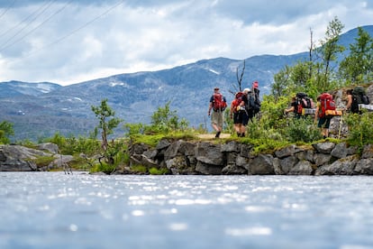 Caminantes en la Nordlandsruta.