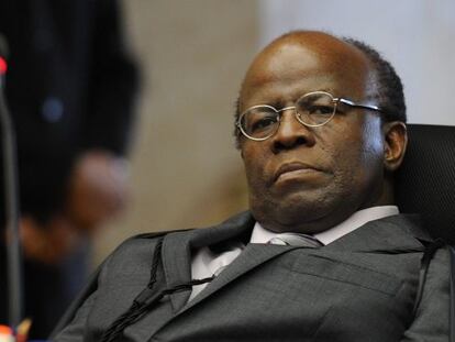 El juez instructor del caso de corrupción política 'Mensalão', Joaquim Barbosa.