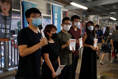 El activista hongkonés y antiguo líder estudiantil Joshua Wong, este viernes en Hong Kong.