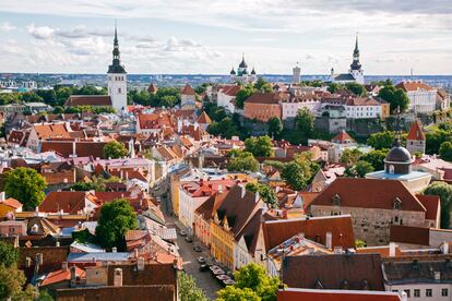 Vista de la ciudad de Tallin, capital de Estonia.