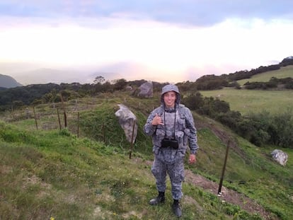 Kevin Hernández, en una imagen de su época en la Fuerza Aérea.