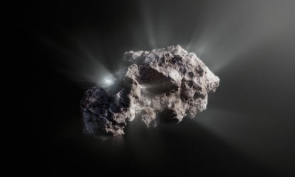 Una ilustración del aspecto del cometa 2I/Borisov.