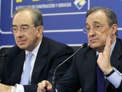 Florentino P&eacute;rez, presidente de ACS (derecha), con &Aacute;ngel Garc&iacute;a Altozano, director general corporativo del grupo.