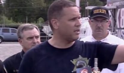 El 'sheriff' de Luisiana, Mike Tregre en la conferencia de prensa tras el tiroteo.