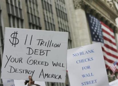 Manifestación contra los gestores de Wall Street.